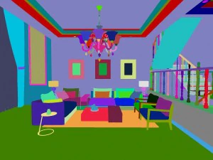 fashionable european living room 515 3D Model