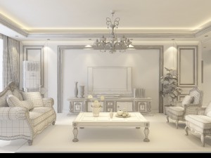 fashion european living room 5150 3Dモデル