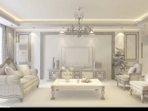 fashion european living room 5150 3D Model