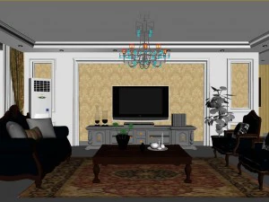 fashion european living room 5150 3D Model