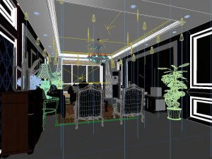 fashion european living room 5150 3D Model