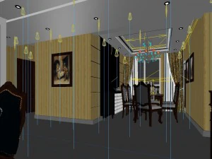 fashion european living room 5150 3D Model