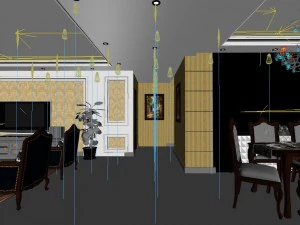 fashion european living room 5150 3D Model