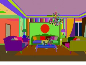 fashionable european living room 5152 3D Model