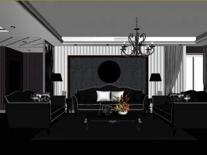 fashionable european living room 5152 3D Model