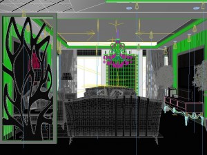fashionable european living room 5152 Modello 3D