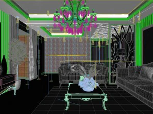 fashionable european living room 5152 3D Model