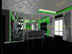 fashionable european living room 5152 Modello 3D