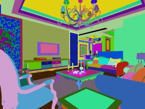 fashion european living room 5154 3D Model