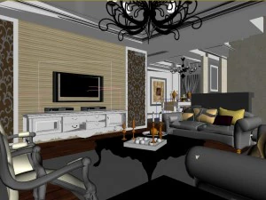 fashion european living room 5154 3D Model