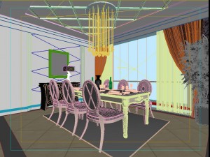 fashionable european living room 5155 Modèle 3D