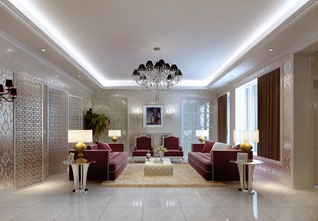 fashionable european living room 5156 3D Model .c4d .max .obj .3ds .fbx .stl .blend 