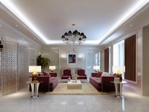 Модная европейская гостиная 5156 3D Модель