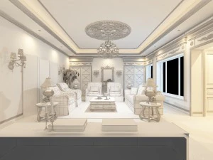 fashionable european living room 5156 3D Model