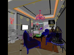 fashionable european living room 5160 3D Model