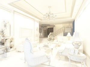 fashionable european living room 5167 3D Model