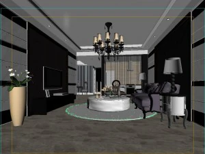 fashionable european living room 5167 3D Model