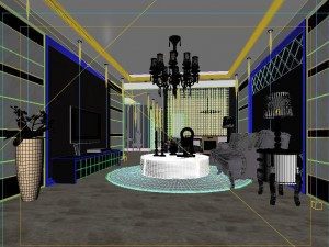 fashionable european living room 5167 3D Model