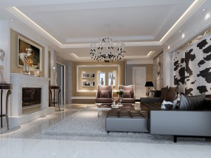 fashionable european living room 5170 3D Model