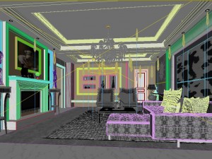 fashionable european living room 5170 3D Модель