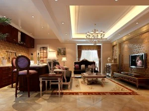 Modisches europäisches Wohnzimmer 5172 3D Modell