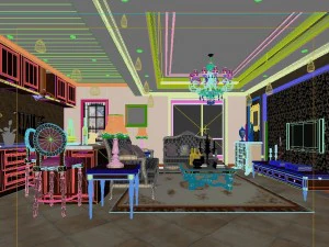 fashionable european living room 5172 3D Model