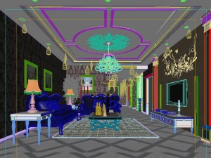 fashion european living room 5134 3D Model