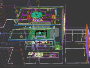 fashionable european living room kitchen 5173 3D Model