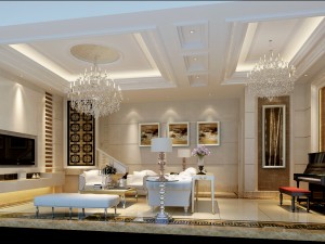 fashionable european living room piano hall 5169 3D Model