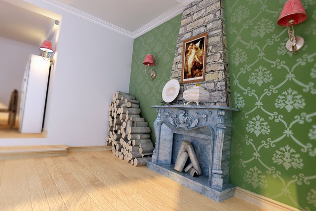 the living room is 1803 Model 3D .c4d .max .obj .3ds .fbx .stl .blend 
