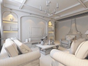 the living room is 1809 Modèle 3D