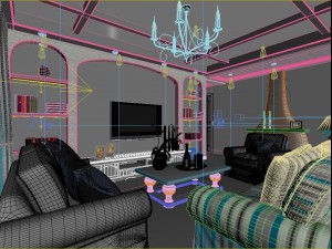 the living room is 1809 Modèle 3D