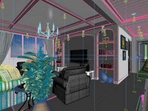 the living room is 1809 3D Model