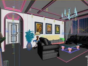 the living room is 1809 Modèle 3D