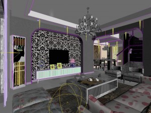 the living room is 1810 3D Model
