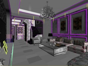 the living room is 1810 3D Model