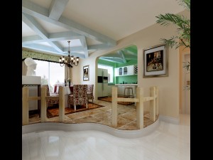 fashionable rural style living room 1811 Model 3D