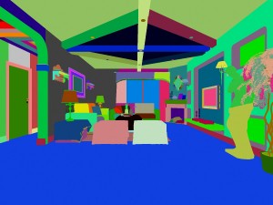 fashionable rural style living room 1811 Model 3D