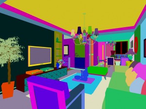 the fashionable rural style room 1812 3D Model