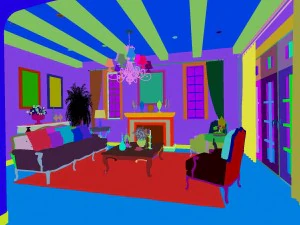 fashionable rural style living room 1815 3D Model