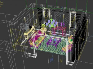 fashionable rural style living room 1815 3D Model