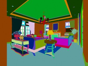 the living room is 1816 Modelo 3D