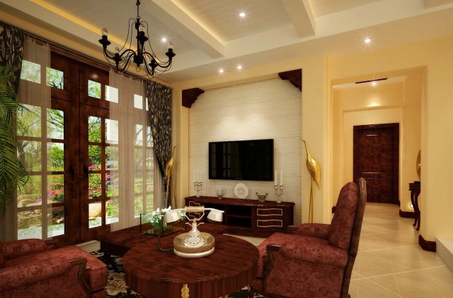 the living room is 1817 3D मॉडल .c4d .max .obj .3ds .fbx .stl .blend 