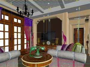 the living room is 1817 3D Model