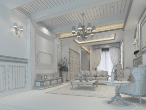 the living room is 1819 3D मॉडल