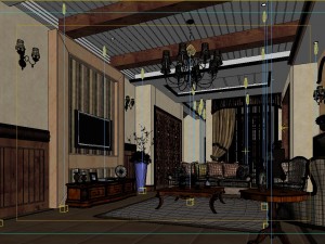 the living room is 1819 3D मॉडल
