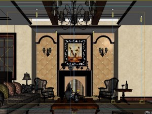 the living room is 1819 3D मॉडल