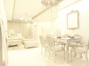 the living room is 1824 3D Model