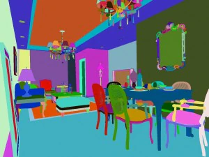 the living room is 1824 3D Model