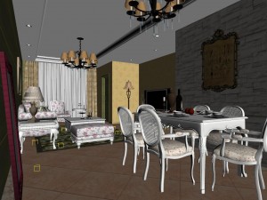 the living room is 1824 3D Модель